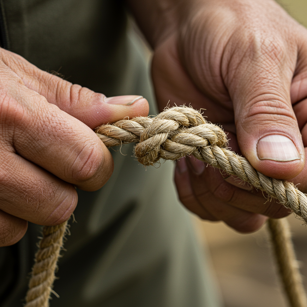 Hände knüpfen Survival Knoten