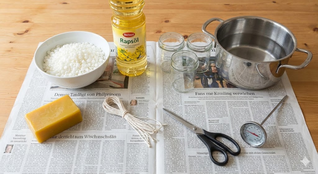 material kerzen giessen werkzeug liste